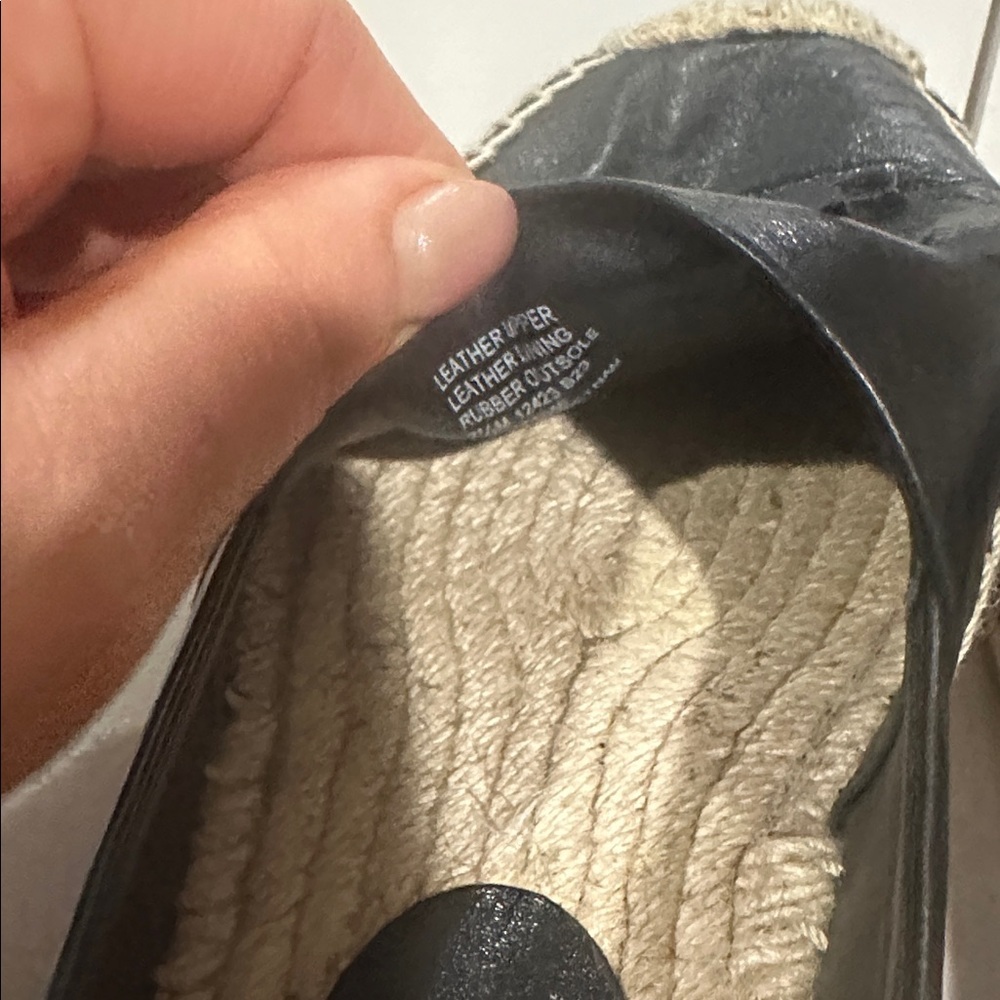 Tory Burch Black Leather Espadrilles with box - Picture 6 of 8